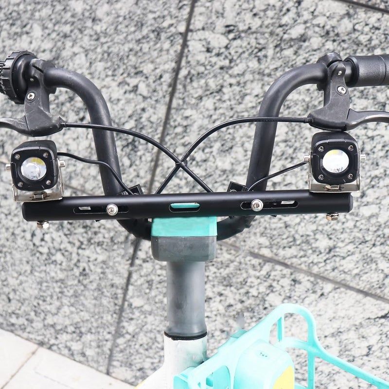 Windance 1 Set Multi Functional Light Bar Bracket,Adjustable Front Fork Auxiliary Light Expansion Mounting Holder,Spotlight Mounting Bracket for Motorcycles Scooters Tricycles Four Wheeler ATV UTV - Image 5